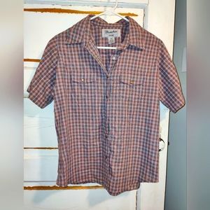 Vintage plaid western shirt size M